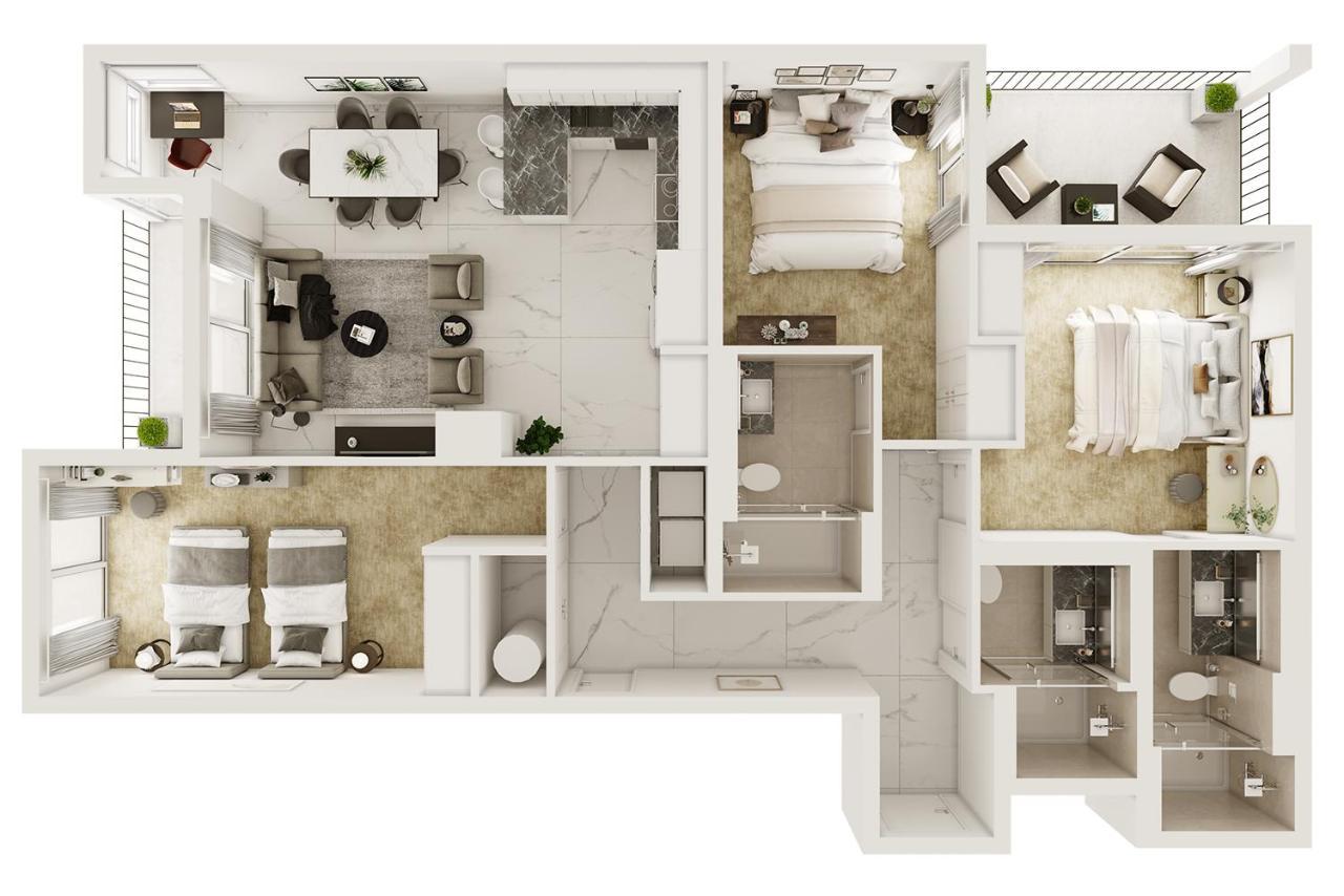 Three-Bedroom Deluxe Apartment