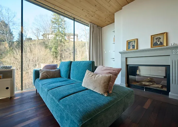Klimatisiert! Luxus Design Apartment Mit Panoramafenster - See - & Waldblick, Wechselnde Kunst Zum Erwerb