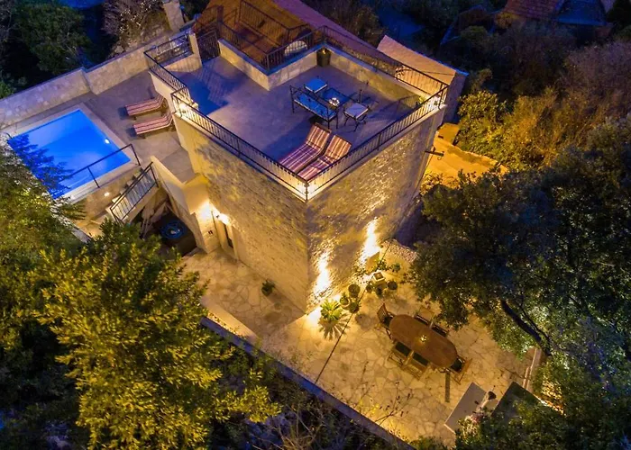 19Th Century Stone Art Villa With Heated Pool & 360 Sea View Terrace In Nature Park