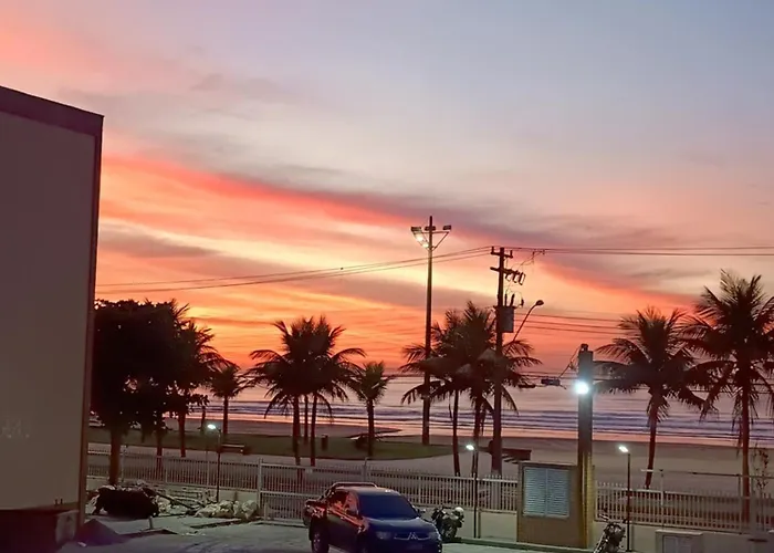 Kitnet Frente Pro Mar Em Vila Caicara, Portaria 24 Hs E Wifi