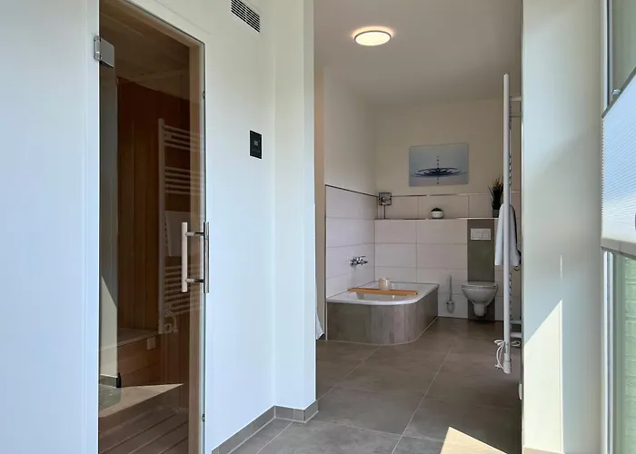 Haus Kiebitz 2 Og - Neubau-Apartment Mit Infrarot-Sauna, Balkon & 600 M Zum Strand