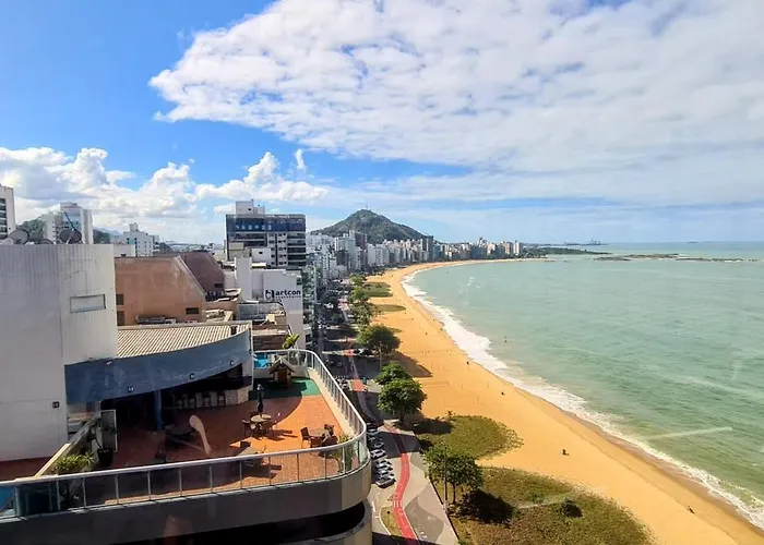 Flat Pasargada 712 - Apt Com Vista Para A Praia Da Costa, Academia Moderna, Piscinas Panoramicas, Minimercado E Lavanderia
