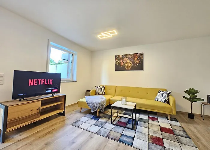 Ecocube Apartment In Rheine, 5Pers, Kueche, Wohnzim, Badezim