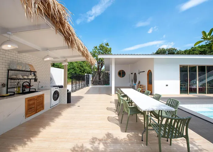 De Beach Pool Villa เดิน 3 นาทีจากชายหาด