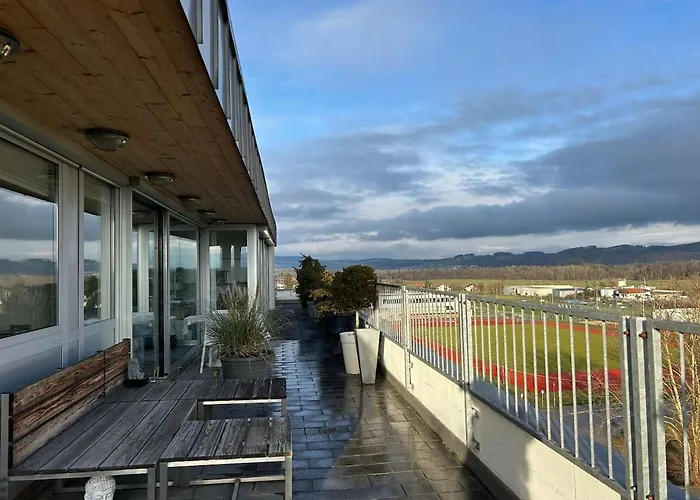 Terassenwohnung Naehe Salzburg, Ausblick