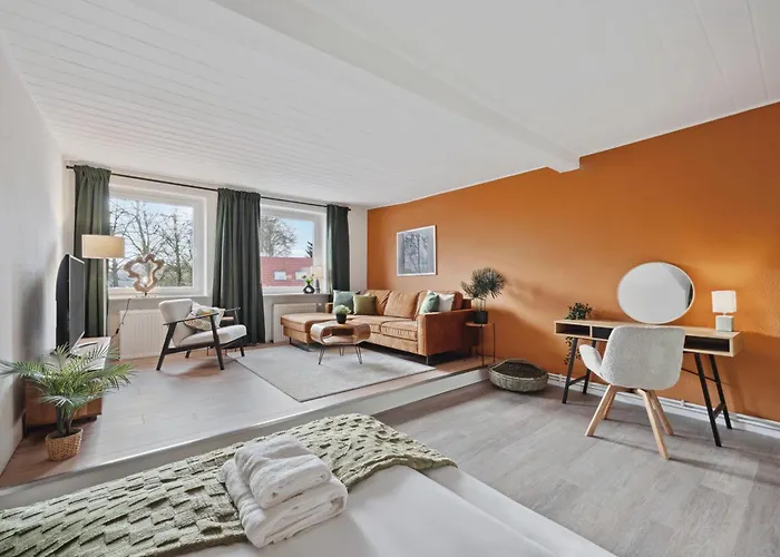 Maisuites Sperling - Zentrale Ferienwohnung Mit Boxspringbett, Kaffeevollautomat, Wlan & Seitlichem Seeblick
