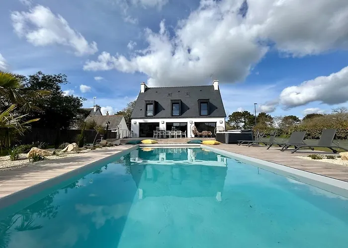 Superbe Villa A 200M De La Plage Tout Confort Avec Piscine Chauffee, Couverte Et Spa