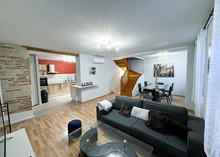Maison 3 Chambres, Agen Centre, Climatise, Garage, 6 Personnes