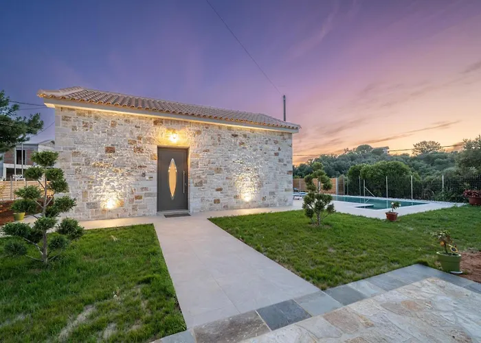 Blue Private Stone Villa Skala
