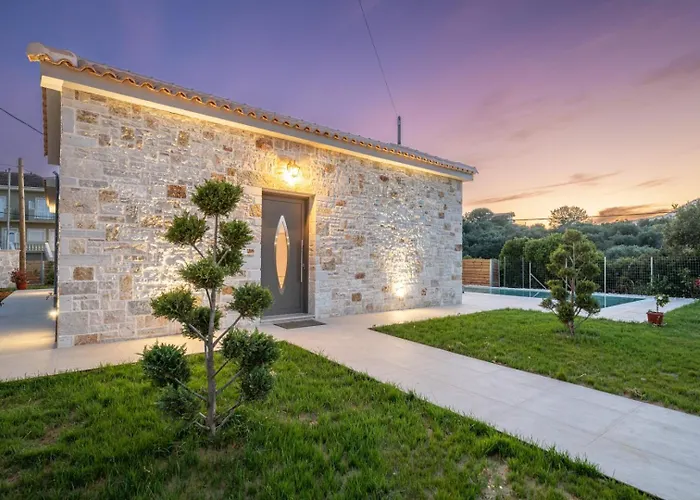 Blue Private Stone Villa Skala