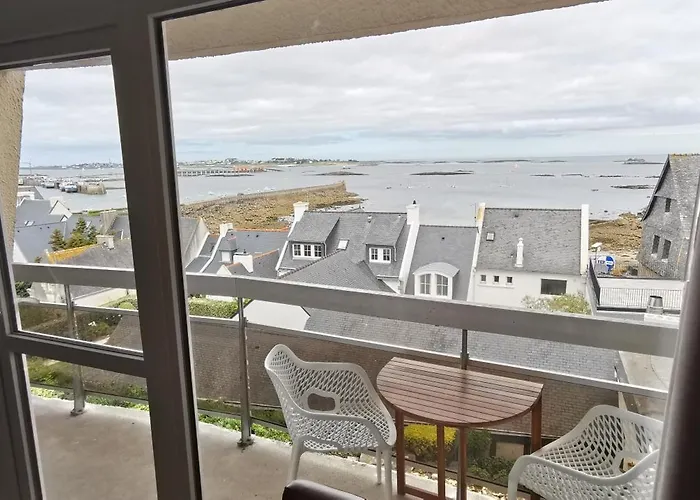 T1 Vue Mer Roscoff Et Ile De Batz, 2 Min A Pied De La Plage,