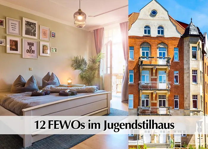 12 Fewos Im Jugendstilhaus Mit Aufzug, Grosser Terrasse, Kingsize-Betten, 250Mbts Wlan, 55 Zoll Smart-Tv - Nur Ein Kurzer Spaziergang Durch Den Park Venedig Zur Kraemerbruecke - Gaststaette Im Haus