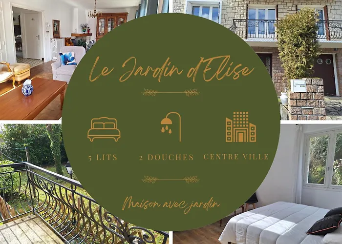 Le Jardin D'Elise - Maison 10 Personnes Avec Jardin - Proche Centre Ville