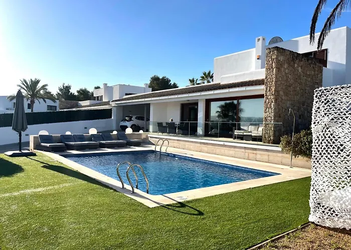 Villa Bohemia Ibiza San Antonio Bay Private Pool & Sea Views