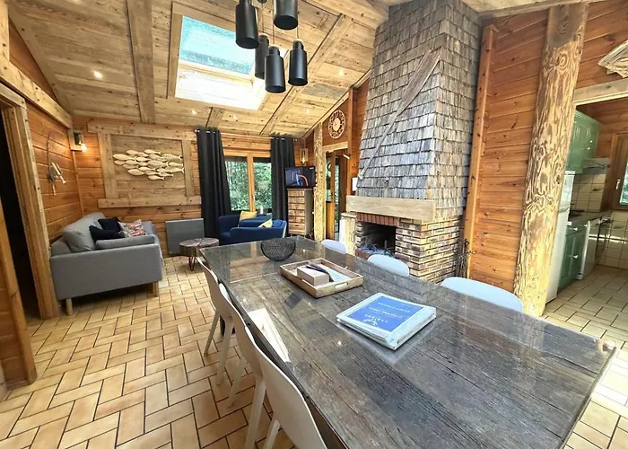 Le Fishing Lodge Chalet En Bois Avec Bain Nordique