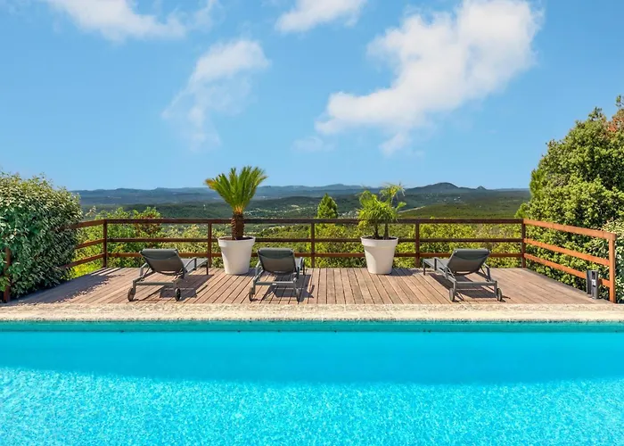 Villa With Heated Pool, Petanque, Spa & View