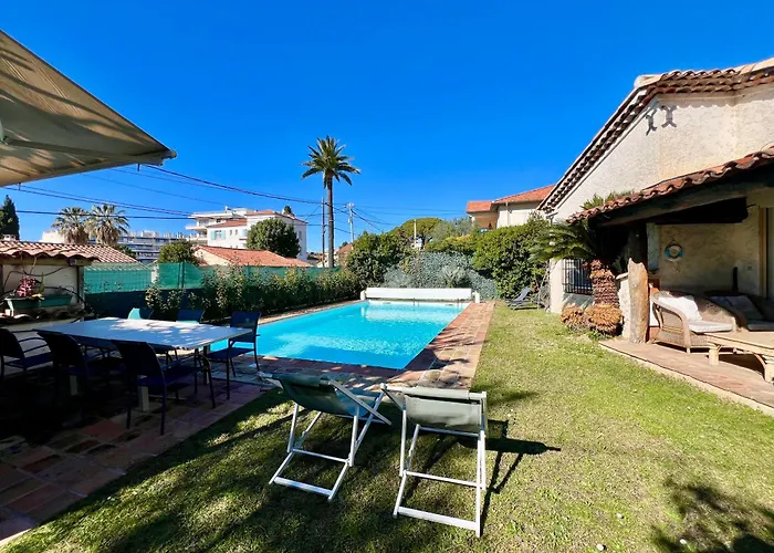 Villa Avec Piscine Privee A Juan Les Pins - 4 Minutes A Pieds Des Plages