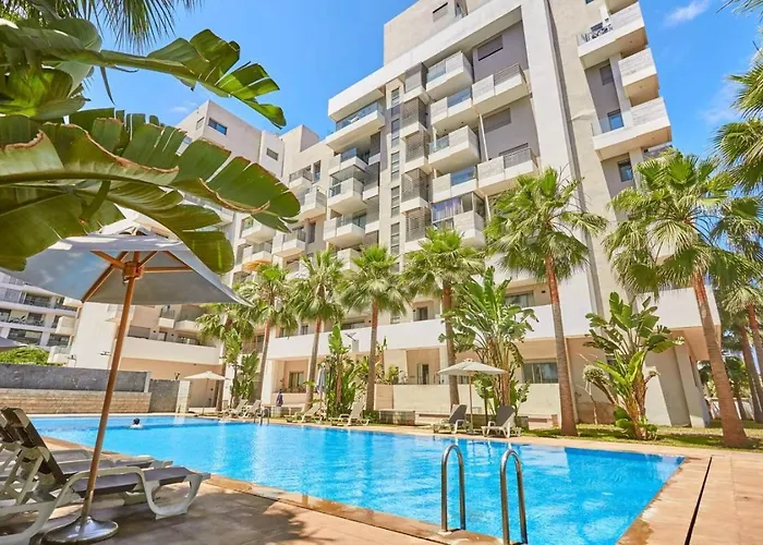 Stylish Studio Pool Access Cfc Casablanca 4